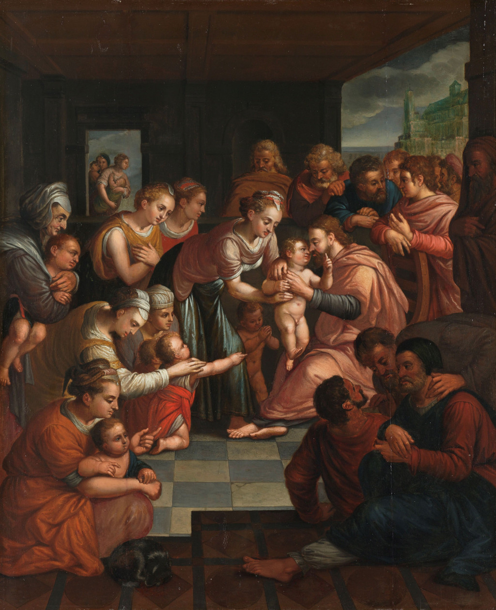 Christ Blessing the Children (Christus zegent de kinderen) in Detail Artemisia Gentileschi